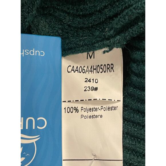 NWT Cupshe emerald green L/S V -neck bow sweater Med - Picture 4 of 10